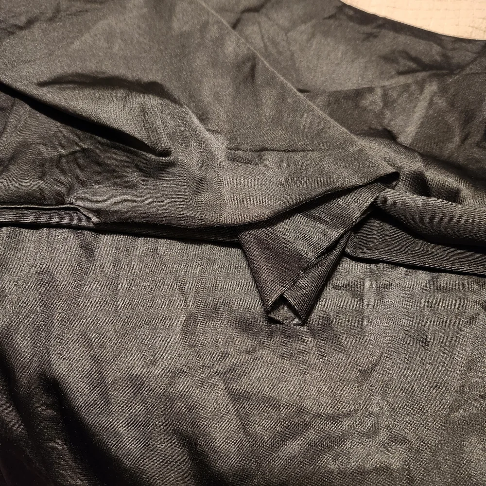Vintage Vanity Fair Long Black Nightgown Lingerie Size 32 Nylon Lace Sheer